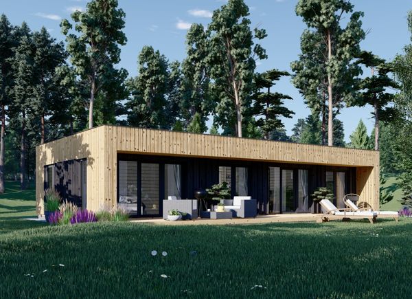 Casa pré fabricada de 48 m2- modelo estrutural ( sem acabamentos) 